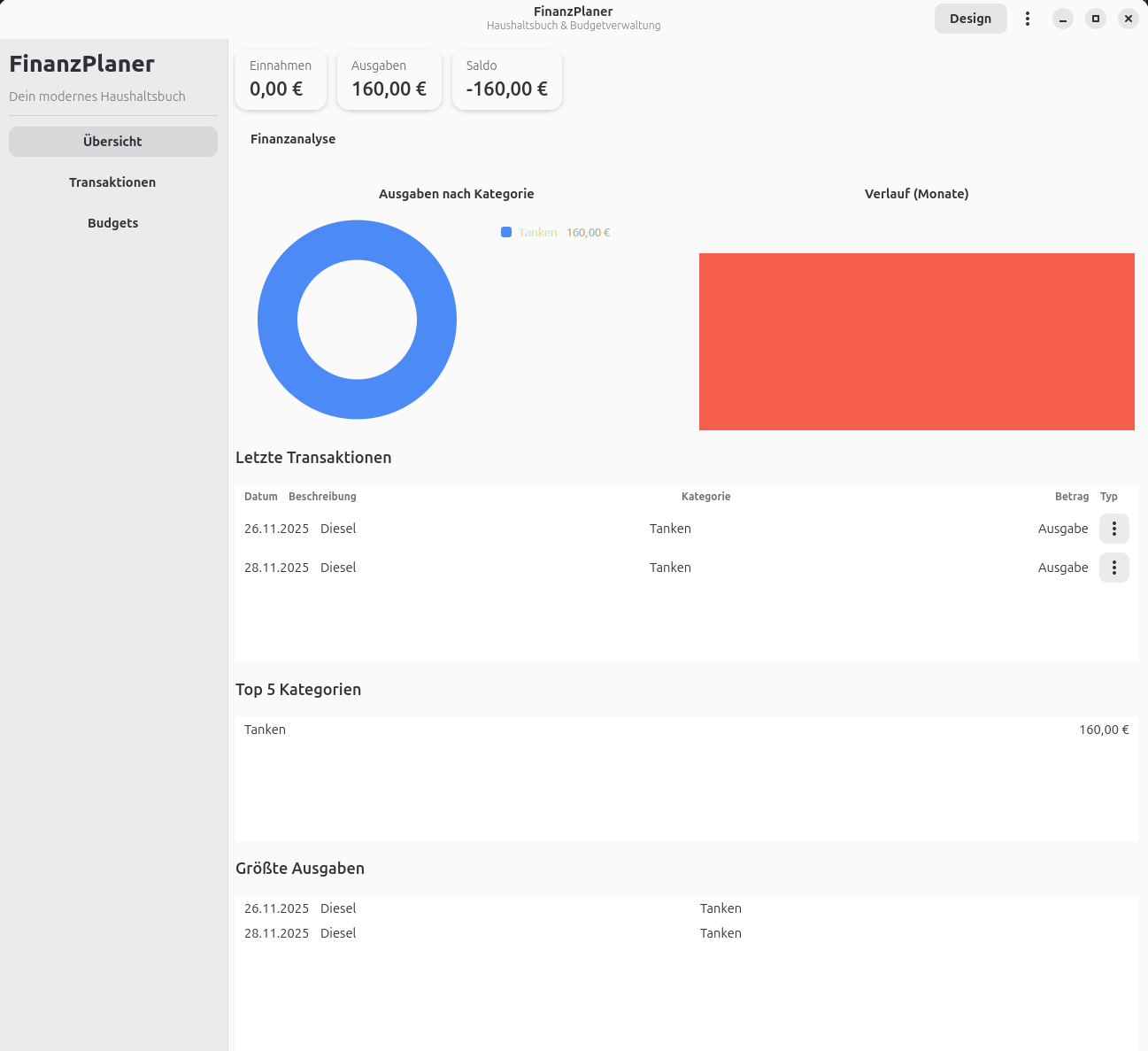 FinanzPlaner bersicht